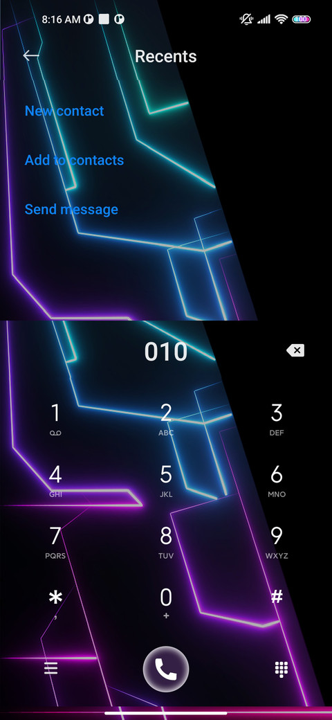 Aurora neon mirror screenshot