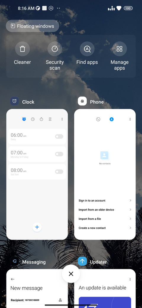 blue sky screenshot