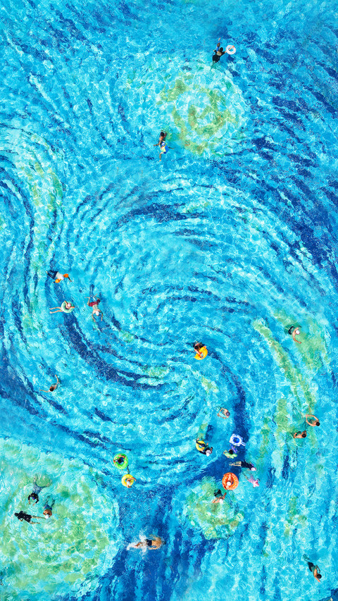 Starry sky in the pool screenshot