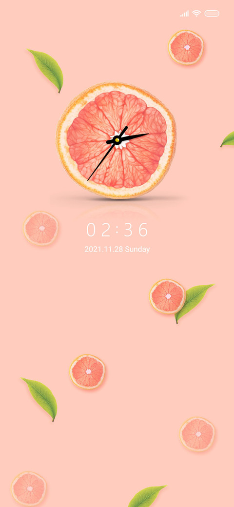Fruit clock screenshot