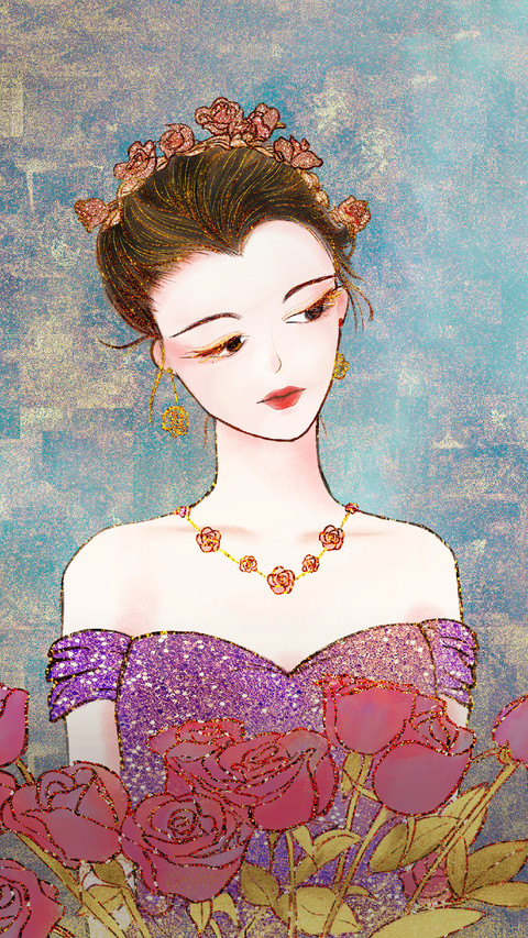 A Beautiful Girl With Flowers in Her Hands screenshot