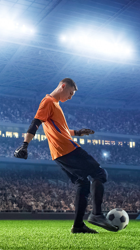 Concept of soccer ball, sport games, football match screenshot
