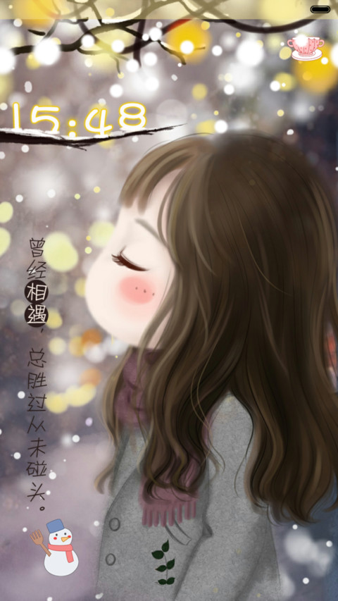  动态+好评返现 小薇倾听冬雪之音 自由桌面+音乐界面+三锁屏  screenshot