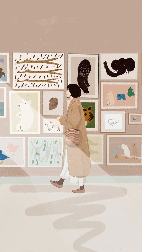 Girl Walking in The Gallery screenshot