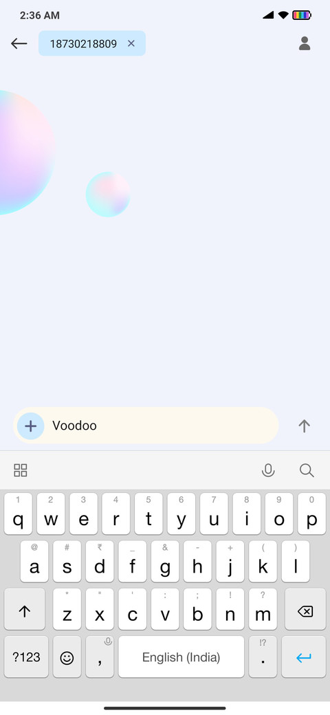 Bubble UI screenshot