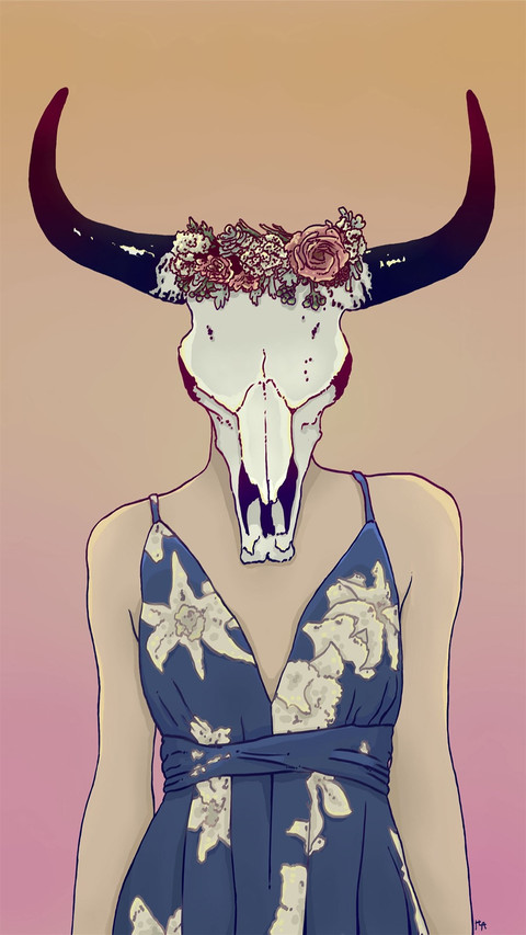 个性女生插画 screenshot