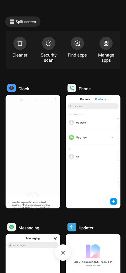 Simple starry sky screenshot