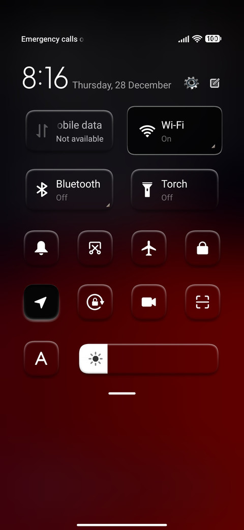 Black red screenshot