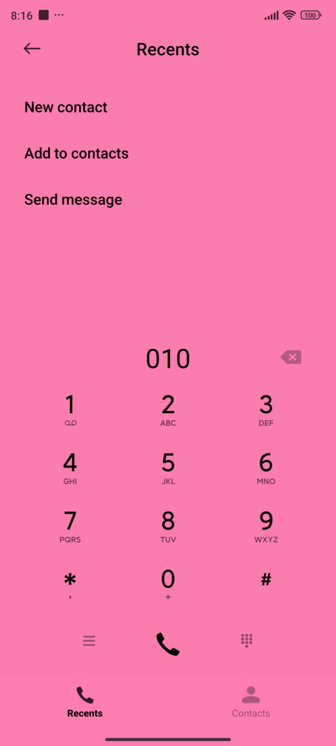 Black Pink Clock screenshot