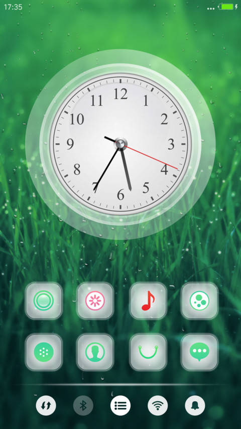 绿色iOS动态雨滴（系统真密码） screenshot