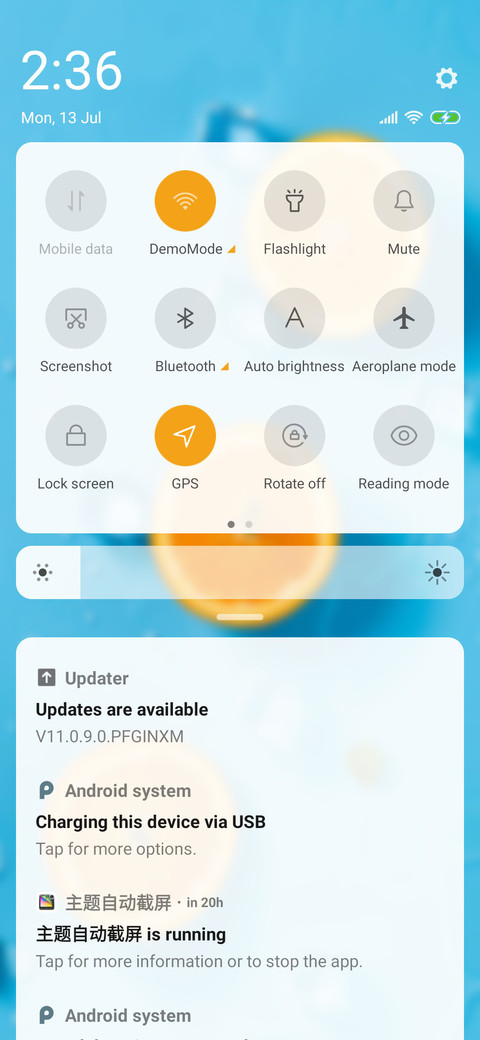 Orange screenshot