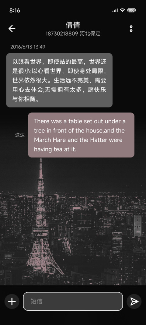 氛围感黑粉东京塔 screenshot