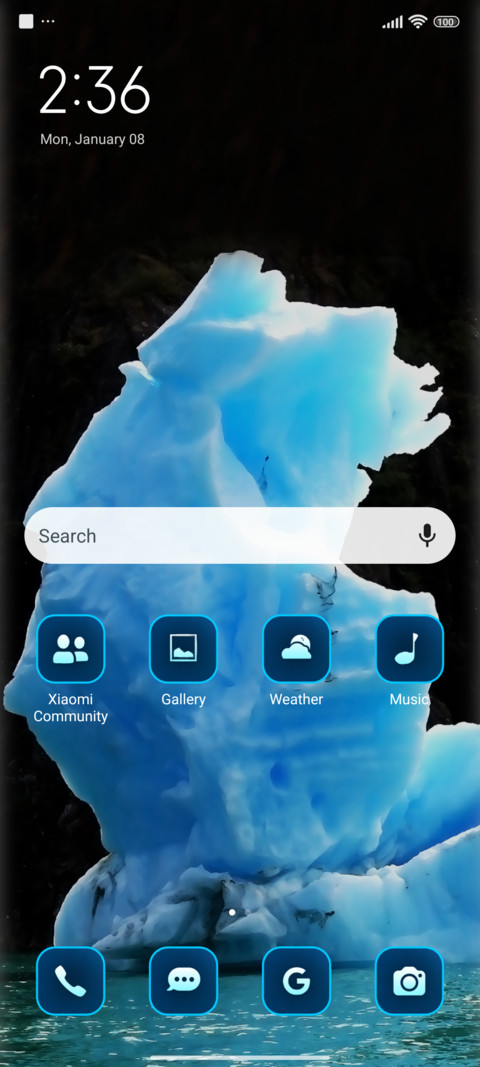 ice blue screenshot