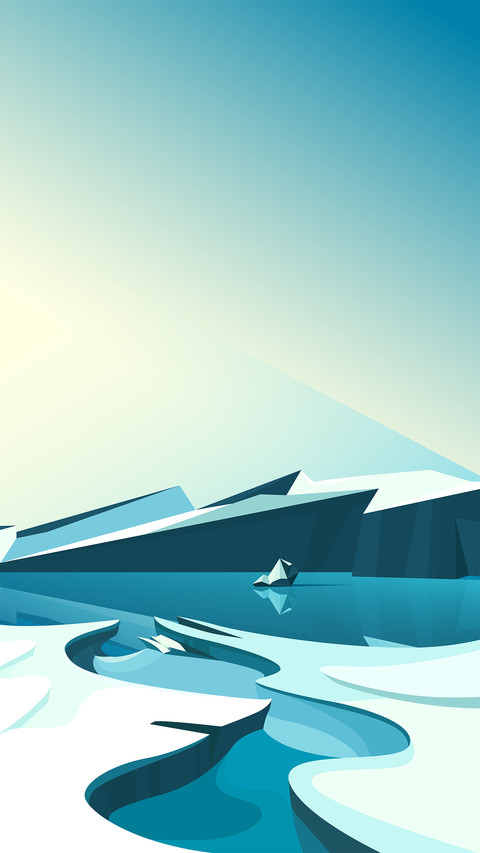 冰河插画-拍信图库 screenshot