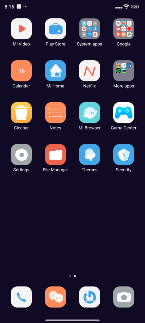 Simple Purple UI screenshot