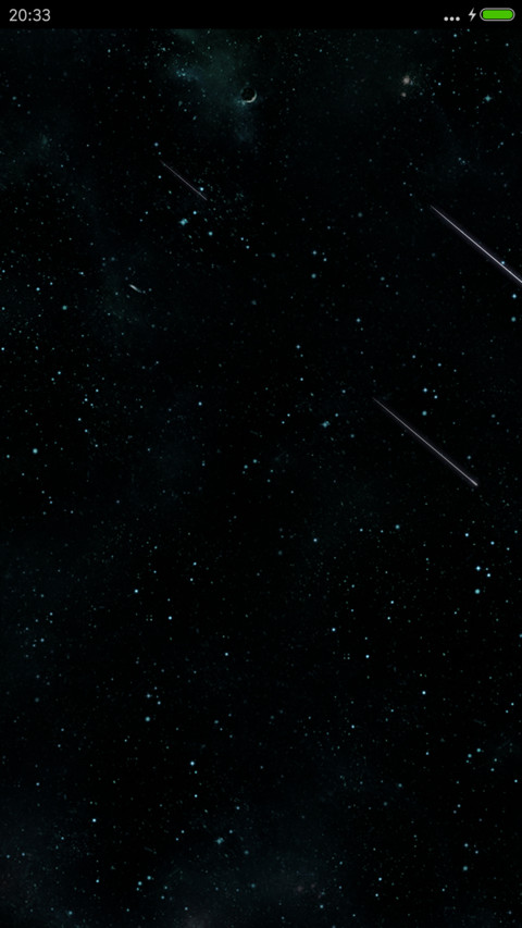九珠星空（流星+锁屏通知+水珠图标） screenshot