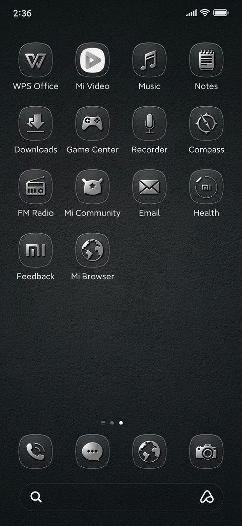 Grayscale screenshot