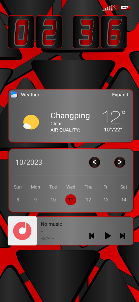 Red-Black Geometry screenshot