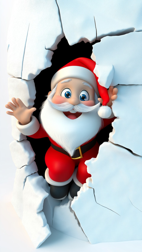 Peeking santa screenshot