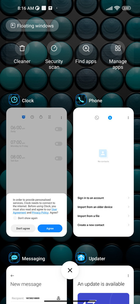abstract circles screenshot