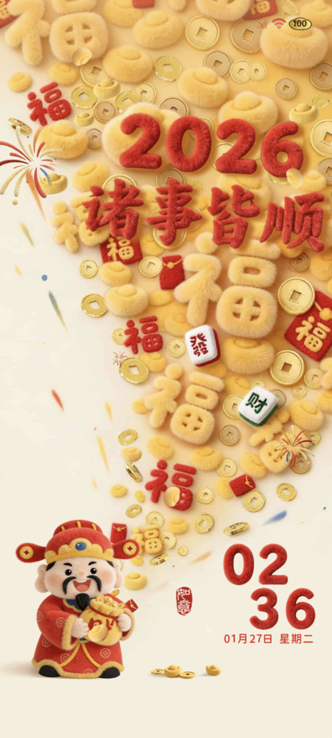 毛绒财神新年福至 screenshot