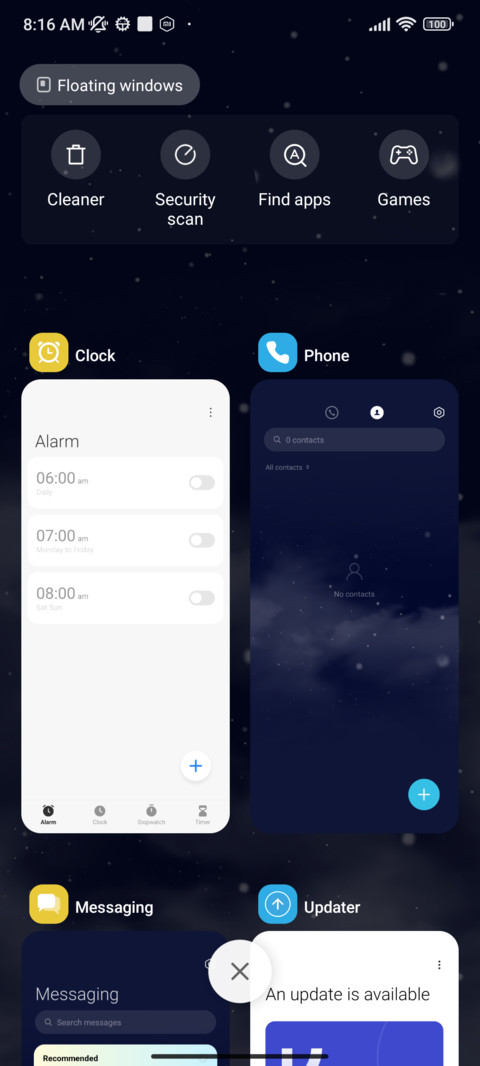 Cloud Clock screenshot