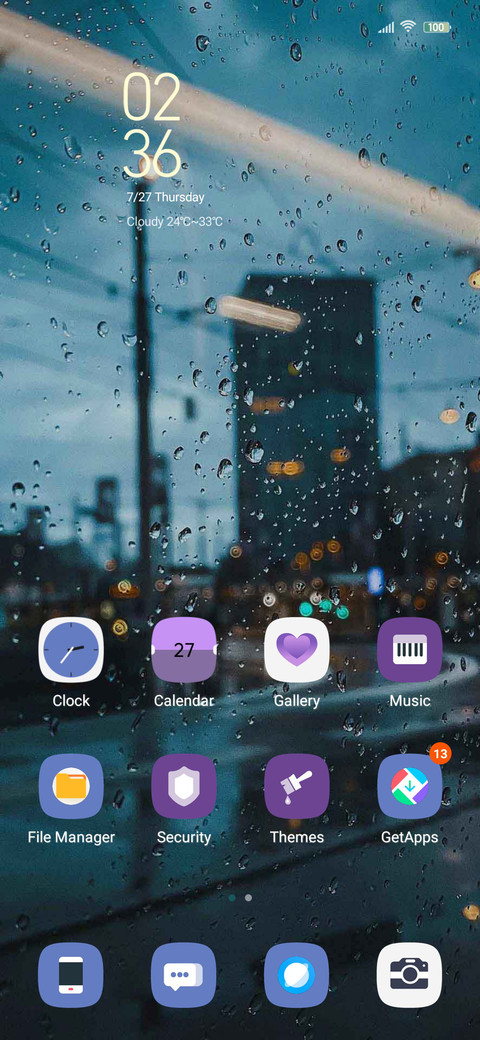 A rainy night screenshot