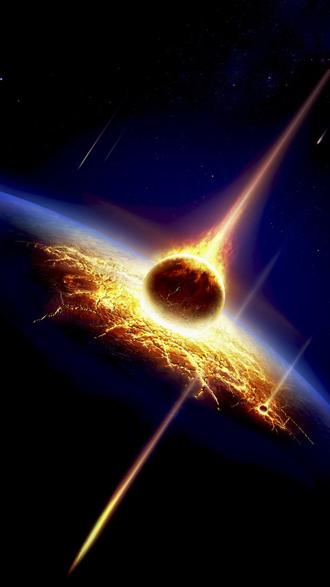 Asteroid Hits A Planet screenshot