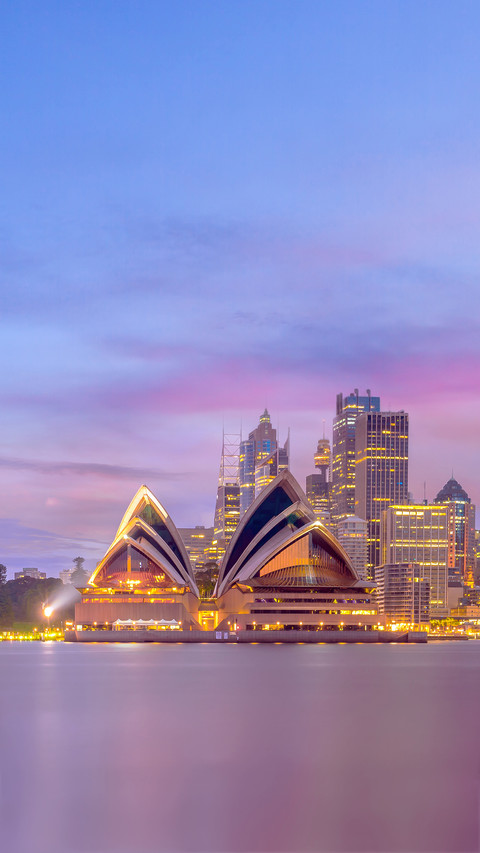Downtown Sydney Skyline In Australia At Twilight screenshot