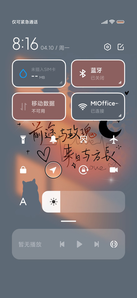 光影文字前途与玫瑰 screenshot