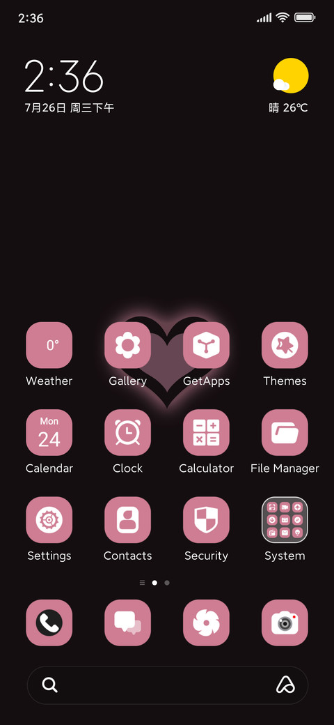 Pink Black Ease screenshot