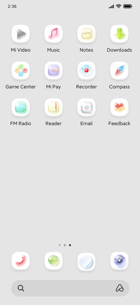 Simple white screenshot