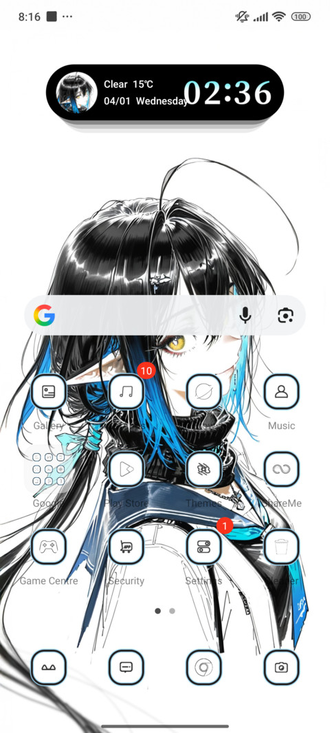 White anime screenshot