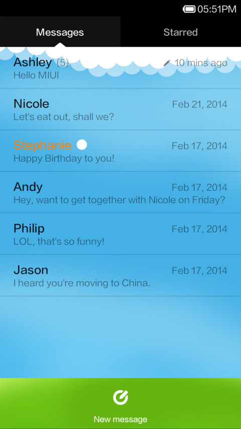Cloud screenshot