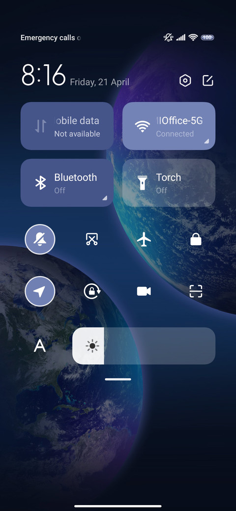 Icon interaction screenshot