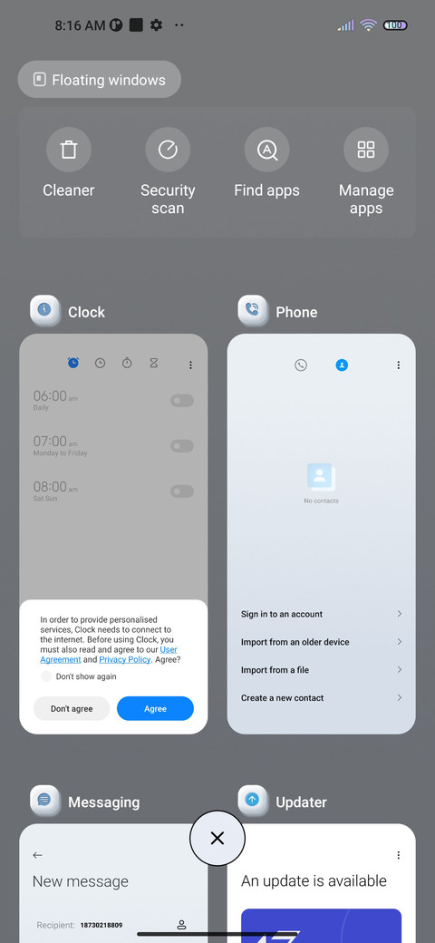 Blue mimicry screenshot
