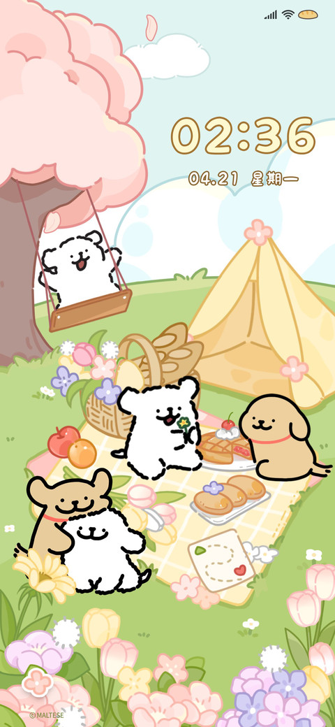 线条小狗 野餐日记 screenshot