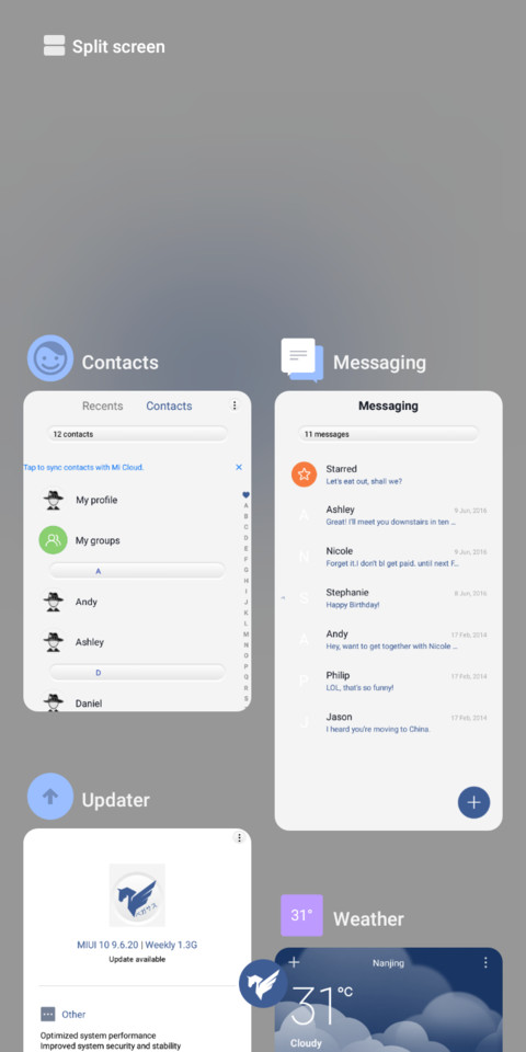 White Update screenshot