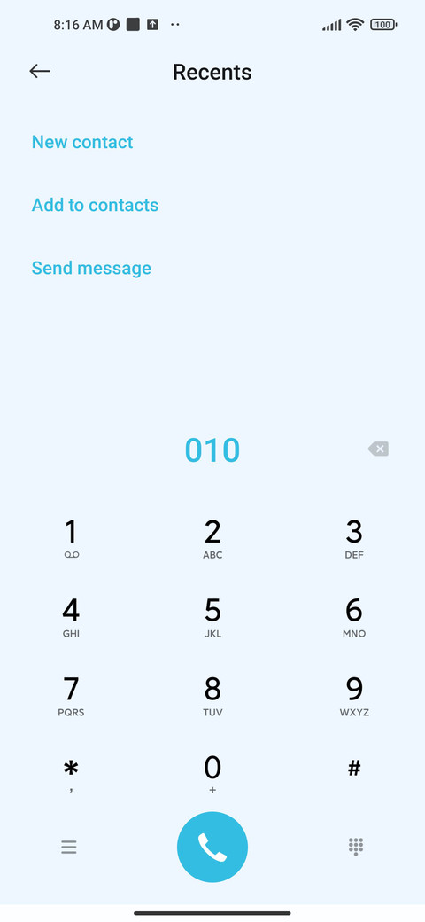 Classic light blue screenshot