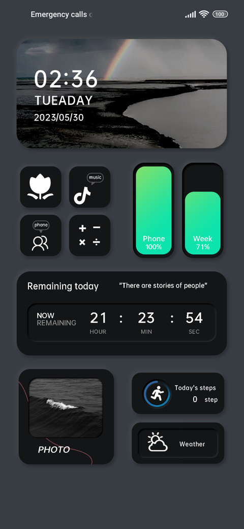 minimalist black screenshot