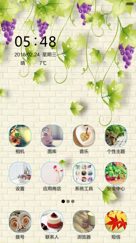 蔓藤葡萄（音乐锁屏+全图标） screenshot