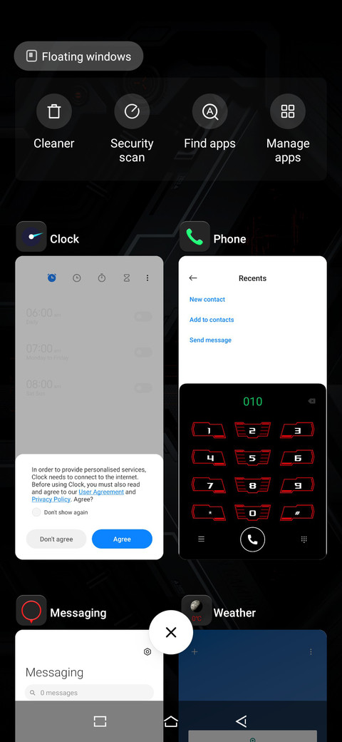 Lenovo Legion UI screenshot