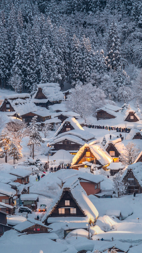 Beautiful Village in Snow screenshot