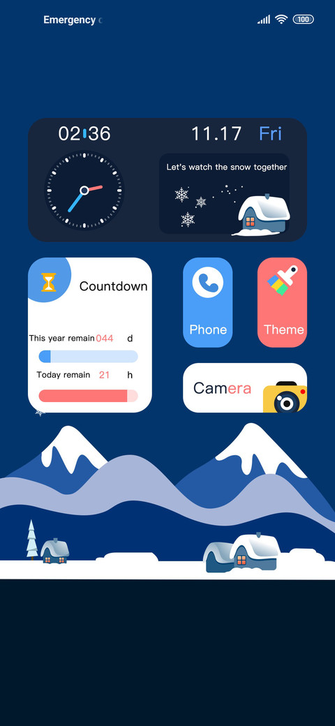 snowing screenshot
