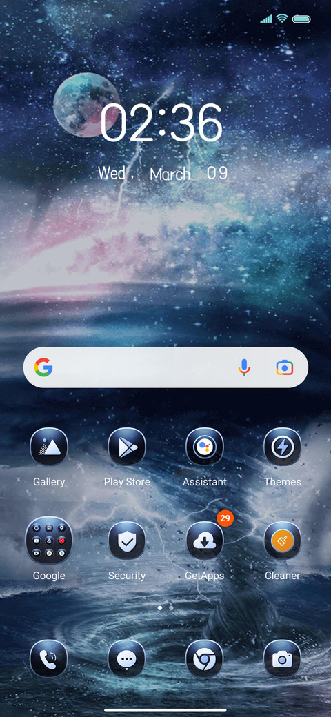Storm starry sky screenshot