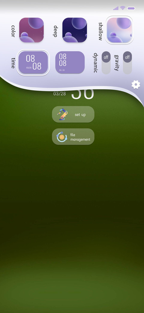 Dynamic gradient screenshot