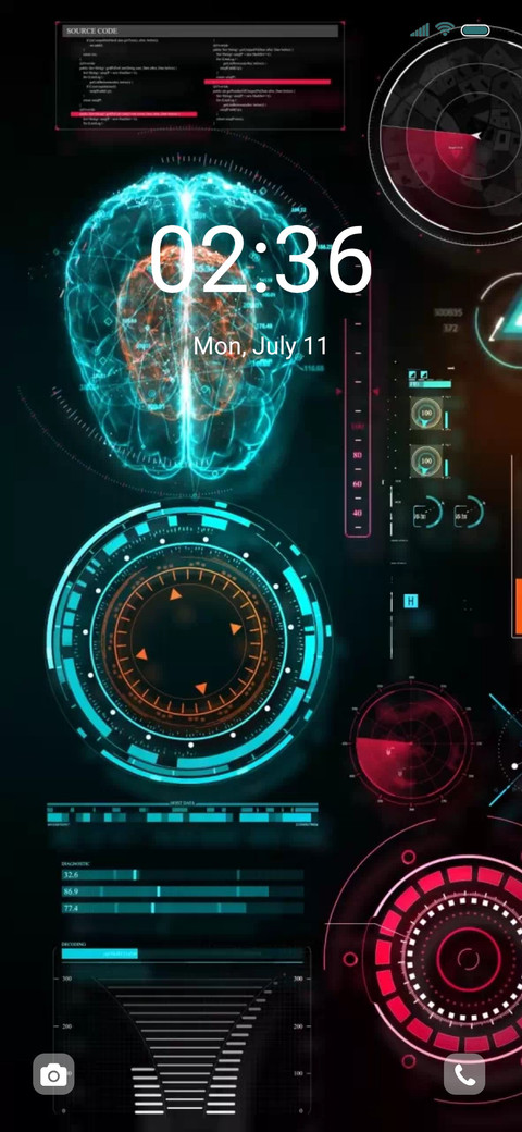 Sci fi interface screenshot