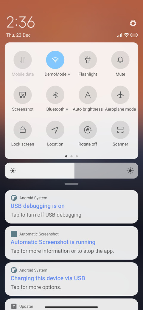 Minimal X screenshot