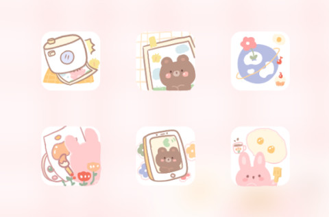 可爱卡片贴 screenshot