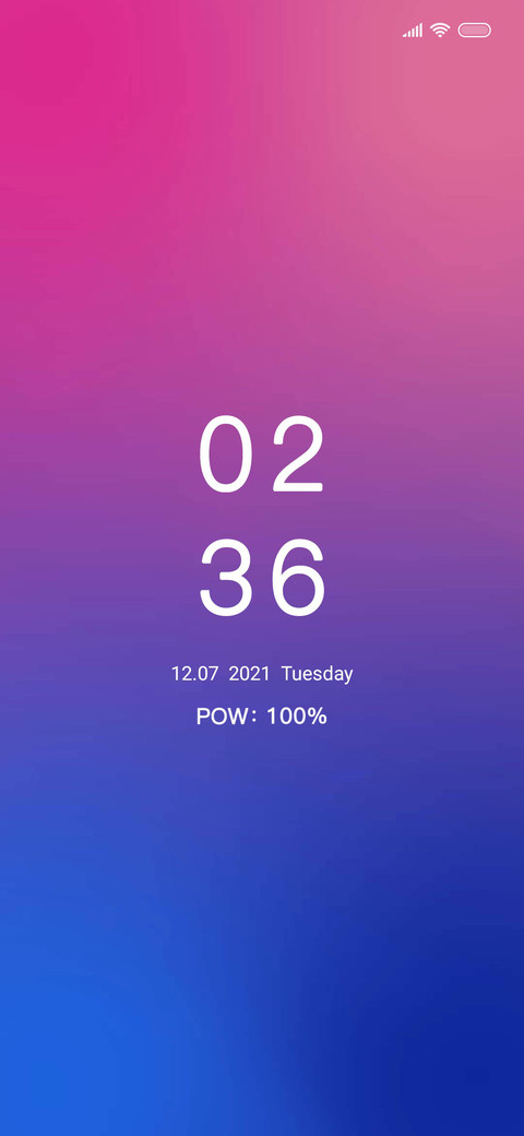 Gradient color screenshot